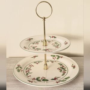 2 tiered holy serving tray